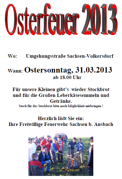 Osterfeuer 2013